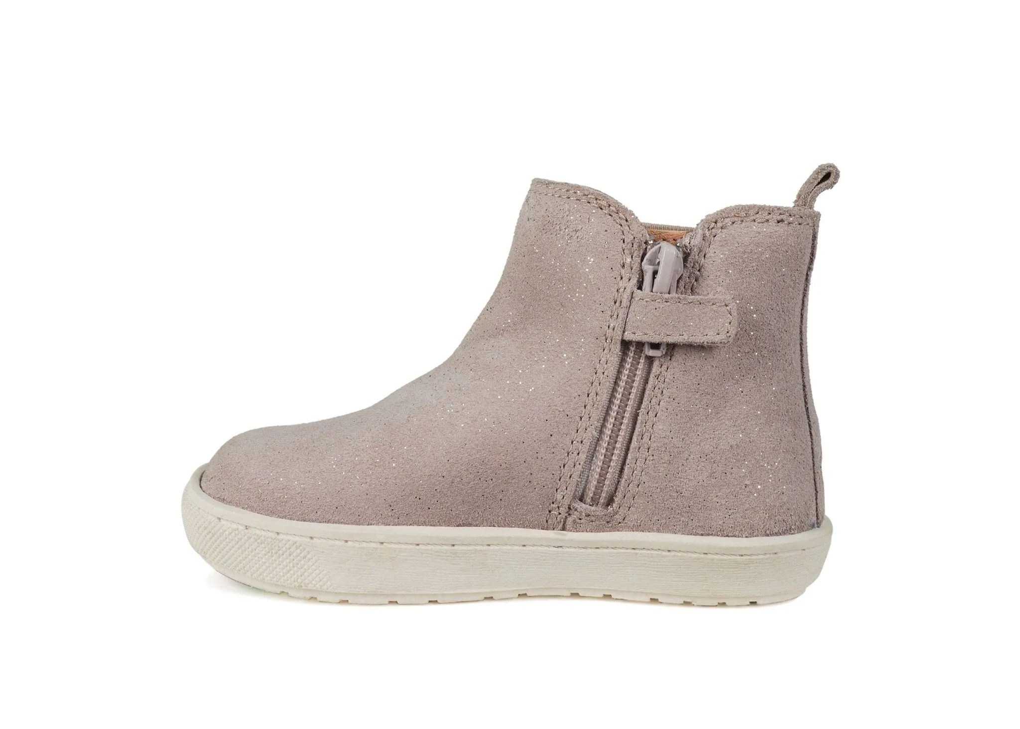 ALMA - Girls' Pink Suede Gusset Boots  (Available in Half Sizes)