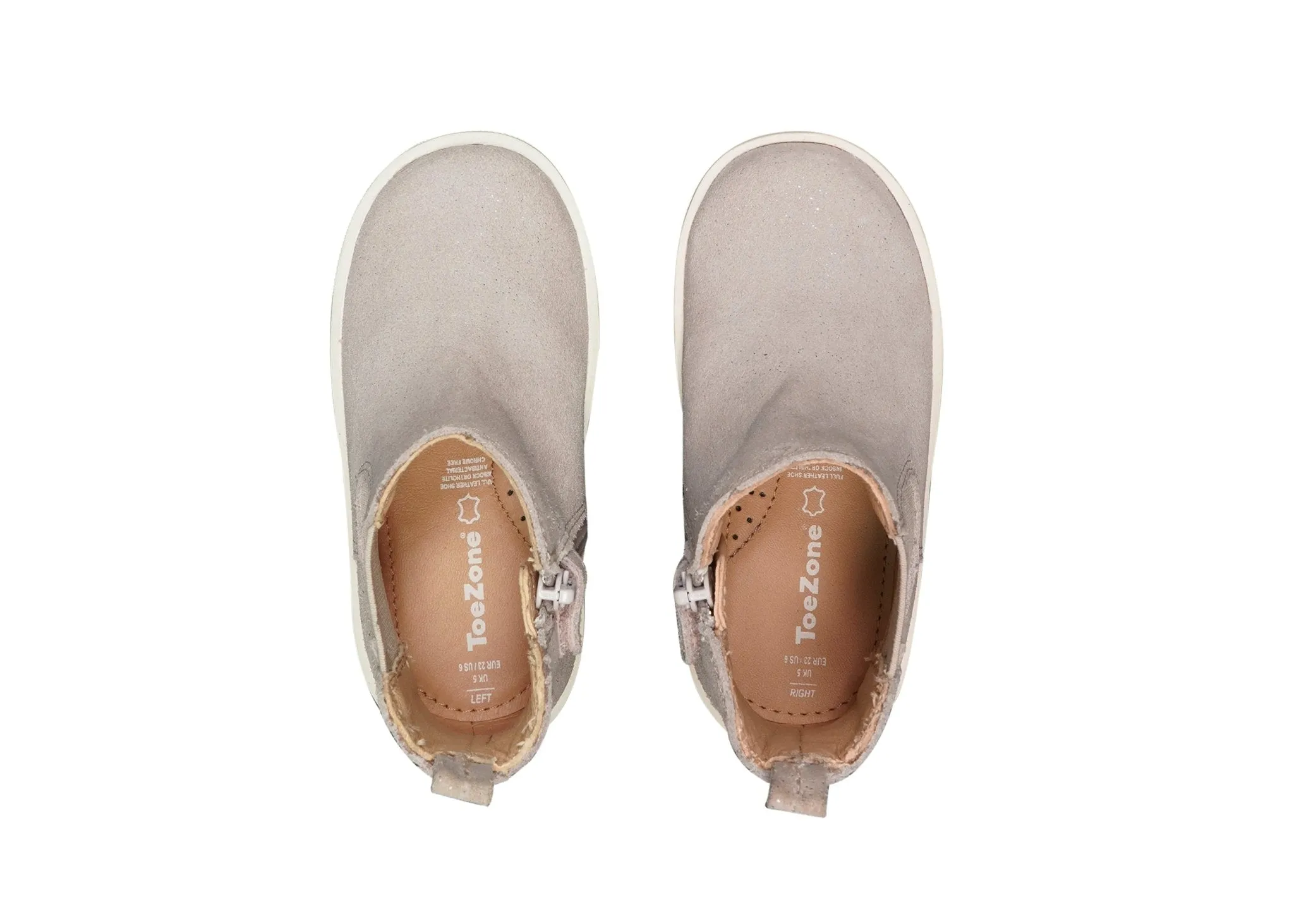 ALMA - Girls' Pink Suede Gusset Boots  (Available in Half Sizes)