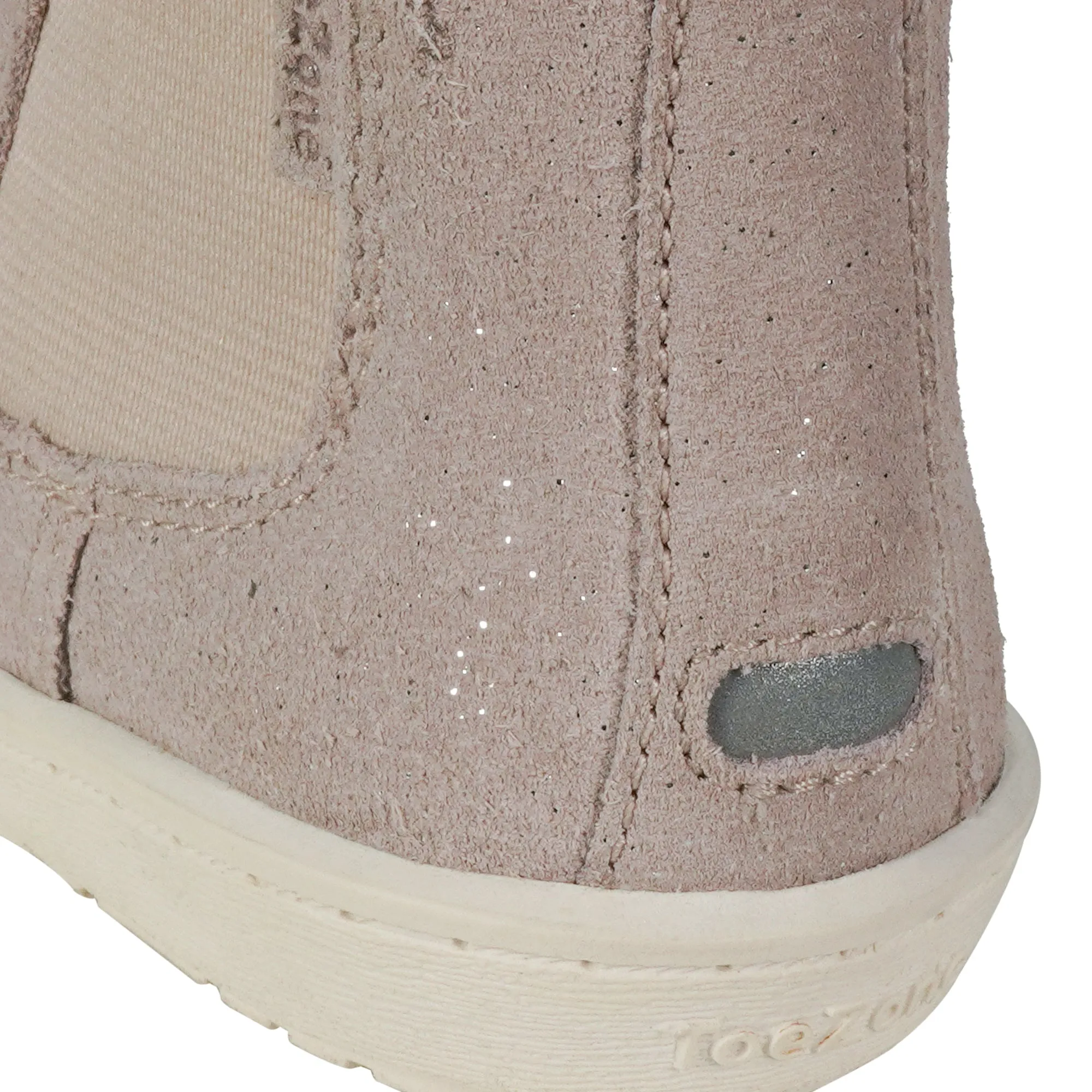 ALMA - Girls' Pink Suede Gusset Boots  (Available in Half Sizes)