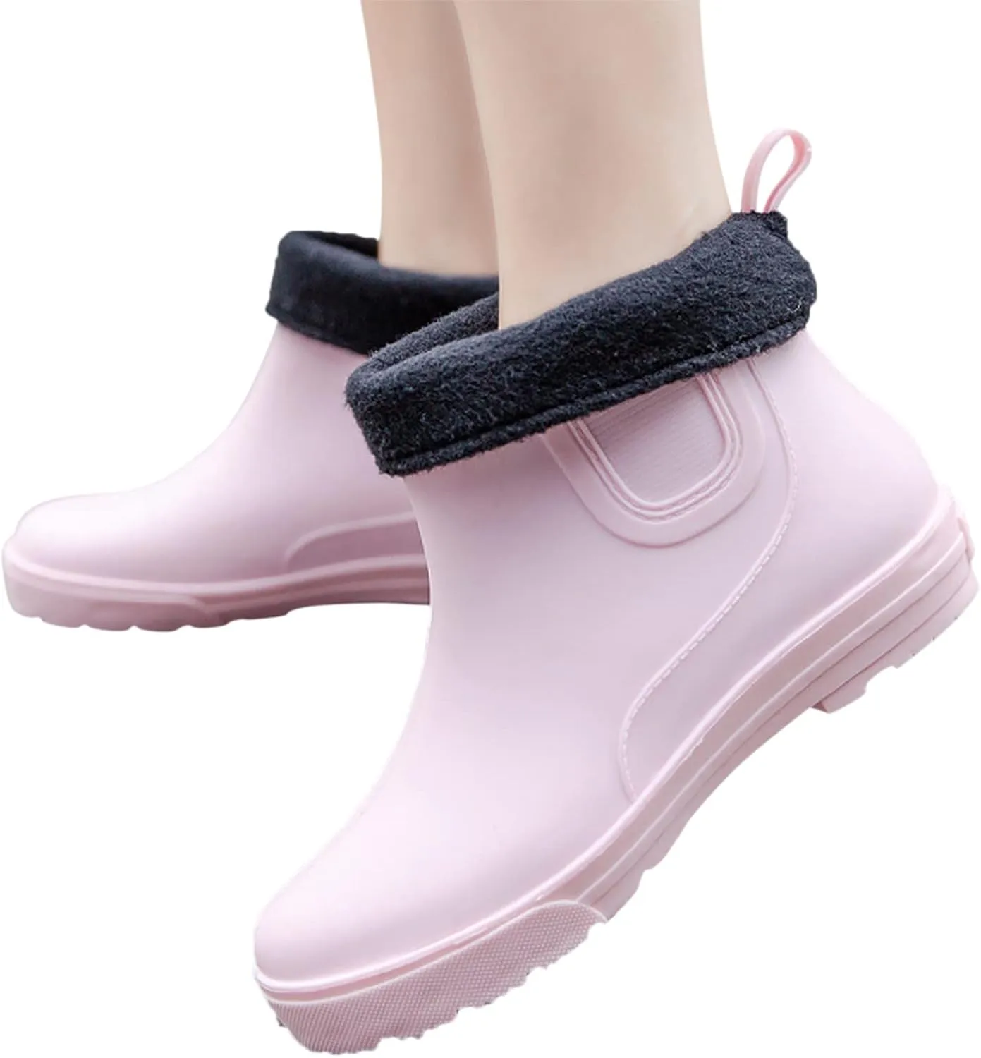 Ankle Boots for Women Waterproof Rain Boots for Women Non Slip With Cotton Inside Rain Boots Outdoor Rubber Shoes