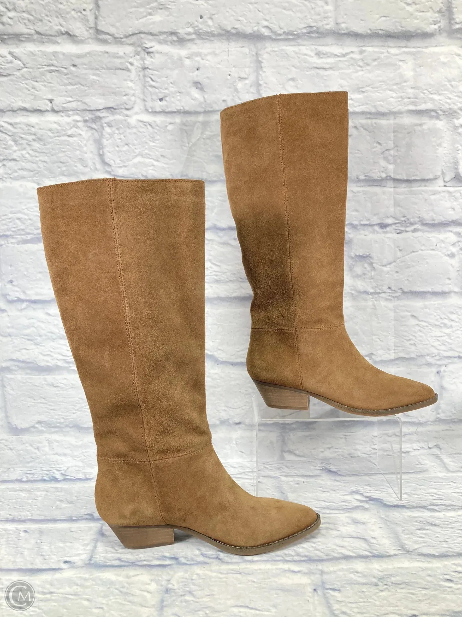 Boots Knee Heels By Chelsea And Violet In Brown, Size: 5.5