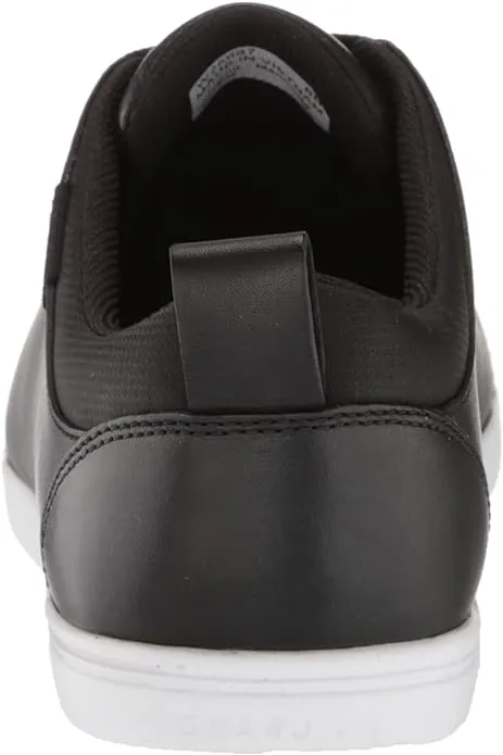 Cole Haan Carly Black Leather/Suede Lace Up Rounded Toe Low Top Flat Sneakers