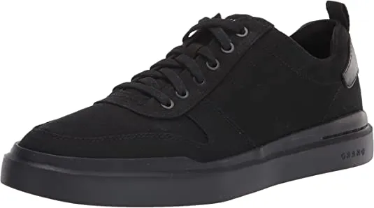 Cole Haan Grandpro Rally Canvas Court Black Canvas/Black/Black Lace Up Sneaker-Wide
