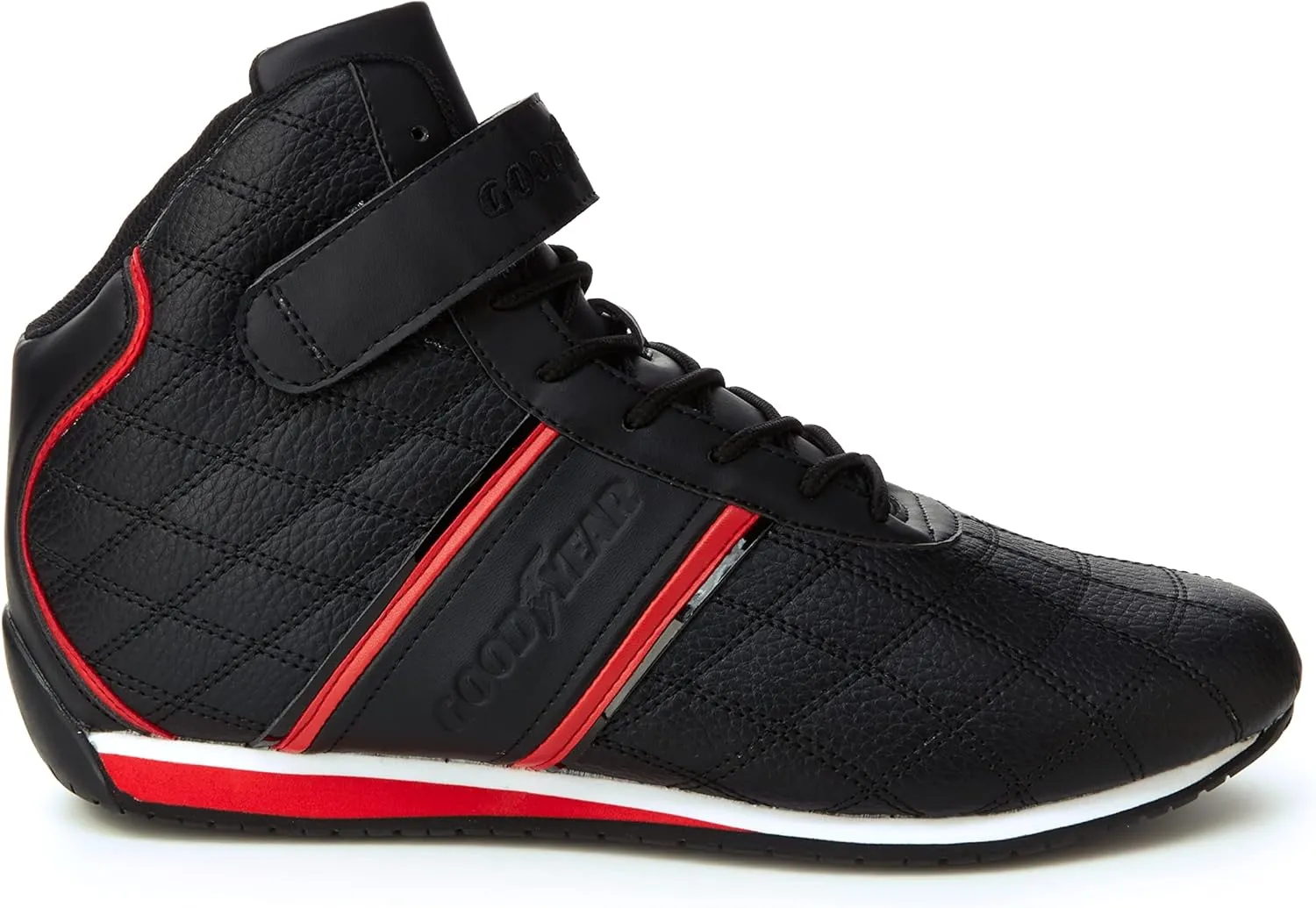 Goodyear Mens Clutch Racer Sneaker  High-Top Sneakers, PU Leather & Mesh Lining