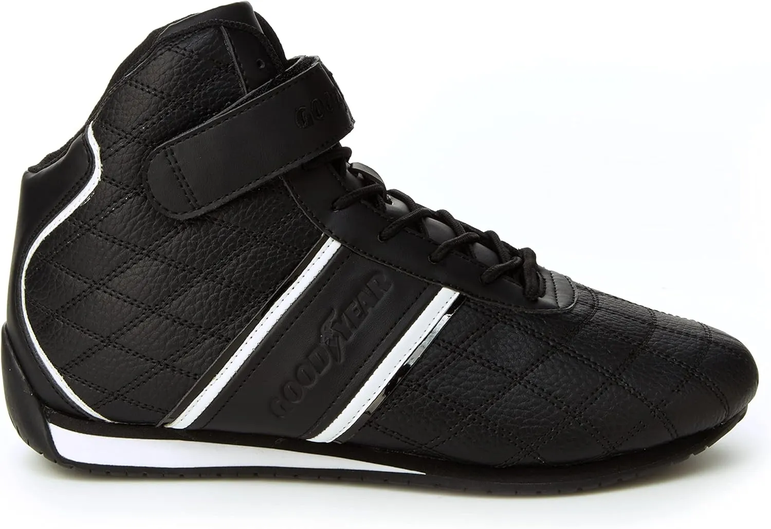 Goodyear Mens Clutch Racer Sneaker  High-Top Sneakers, PU Leather & Mesh Lining