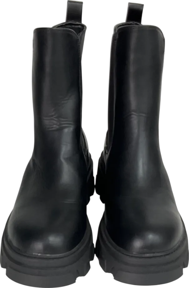 london rebel Black Chunky Chelsea Boots UK 4 EU 37 