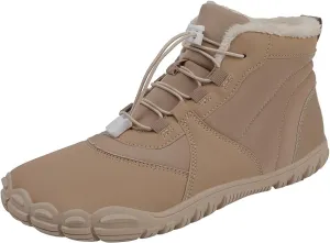 Men Work Boots Steel Toe Hiking Sneakers Warm Fur Lined Working Shoes for Women Business Casual Slip On Platform Shoes Lightweight Comfortable Hike Grounded Footwear
