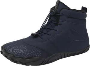 Men Work Boots Steel Toe Hiking Sneakers Warm Fur Lined Working Shoes for Women Business Casual Slip On Platform Shoes Lightweight Comfortable Hike Grounded Footwear