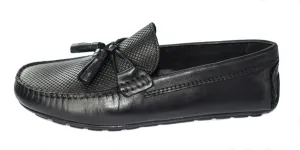 MENS LEATHER FORMAL/CASUAL SLIP ON TASSELED LOAFERS