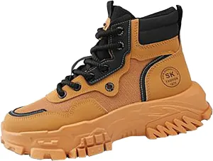 Men's Work Boots Steel Toe Hiking Sneakers Ankle Ladies Women's Workout Shoes Winter Platform Shoes Slip Resistant Safety Hike Grounded Footwear