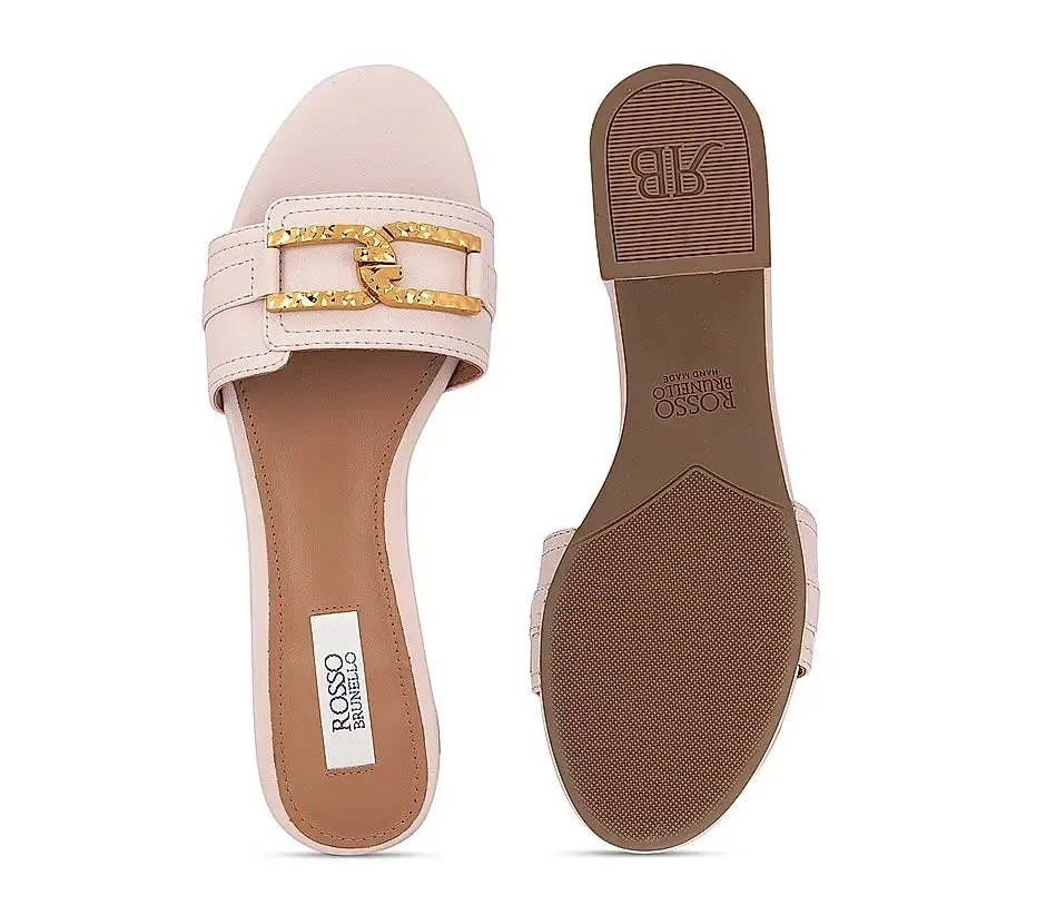 Nude Embellished Block Heels