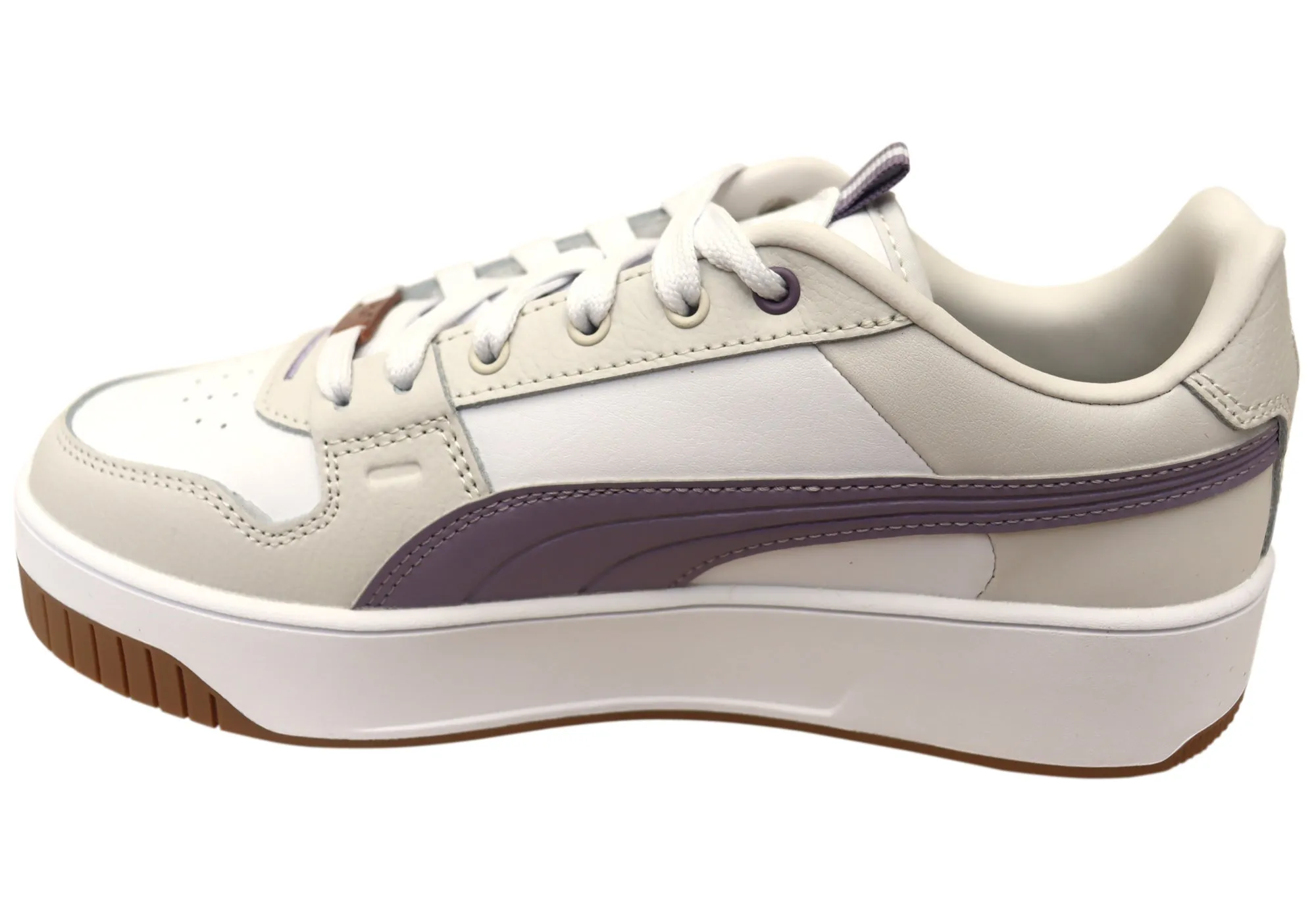 Puma Womens Carina Street Lux Comfortable Lace Up Sneakers