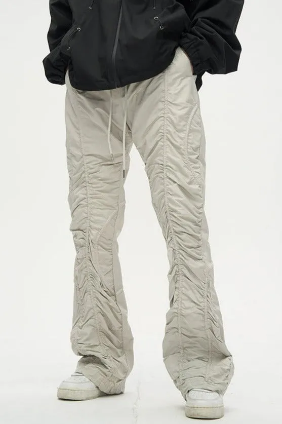 Ruched Elastic Waist Lightweight Pants