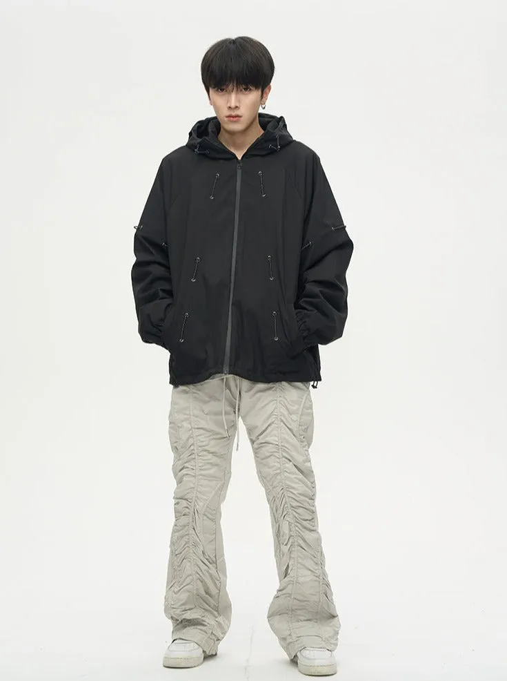 Ruched Elastic Waist Lightweight Pants