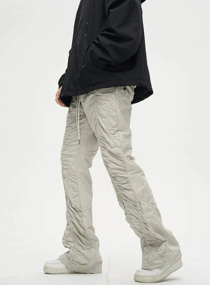 Ruched Elastic Waist Lightweight Pants