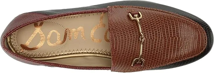 Sam Edelman Loraine Saddle Lizard Multi Almond Toe Slip On Classic Vamp Loafers