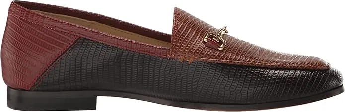 Sam Edelman Loraine Saddle Lizard Multi Almond Toe Slip On Classic Vamp Loafers