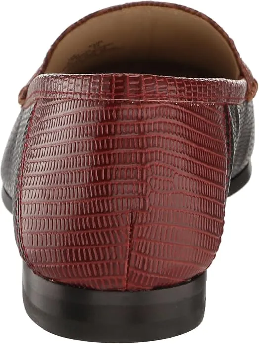 Sam Edelman Loraine Saddle Lizard Multi Almond Toe Slip On Classic Vamp Loafers