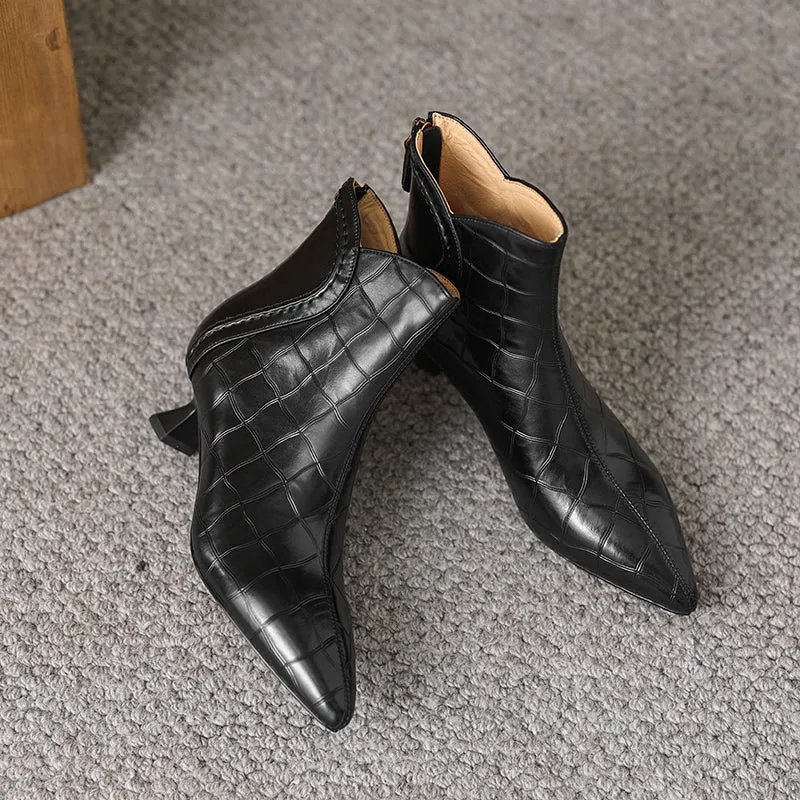 Serpatura Croc Textured Boots
