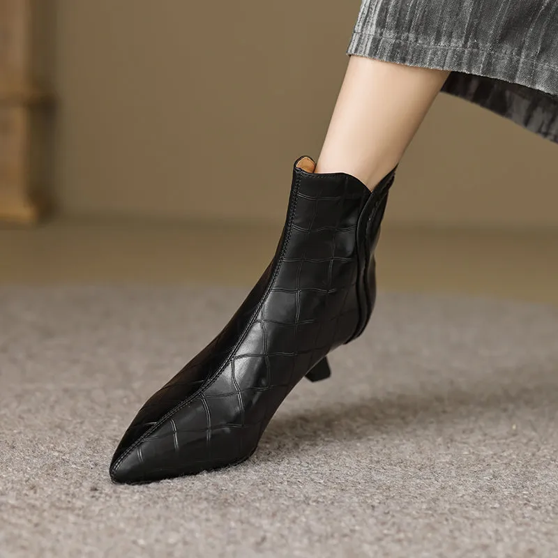 Serpatura Croc Textured Boots