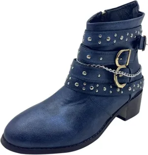 Snow Boots for Women Ankle Fall Booties for Women Women Cowboy Boots Round Toe Platform Bootie for Women Comfy Casual Closed Back Chunky Block Low Heel Vintage