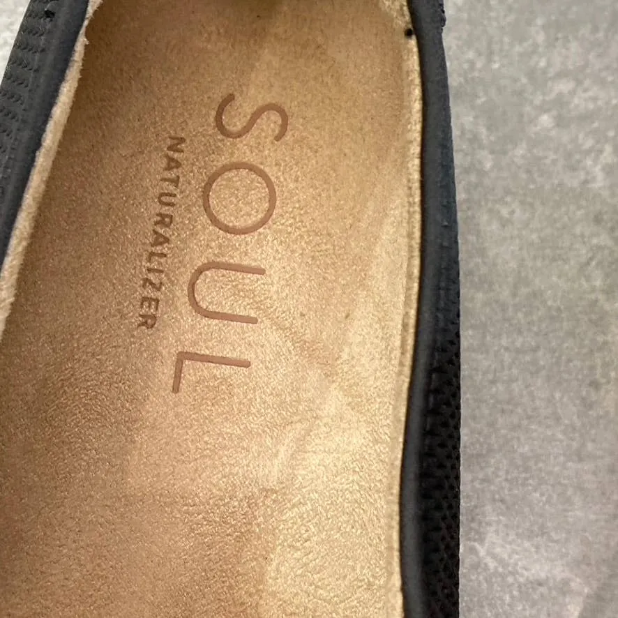 SOUL NATURALIZER Women's Black Tia Platform Round-Toe Slip-On Sneakers SZ 10