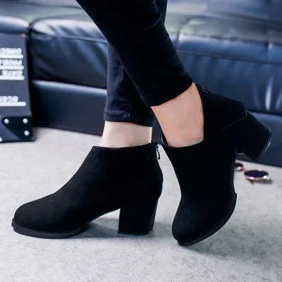 Women s Scrub Thick With Pointed Toe Boots