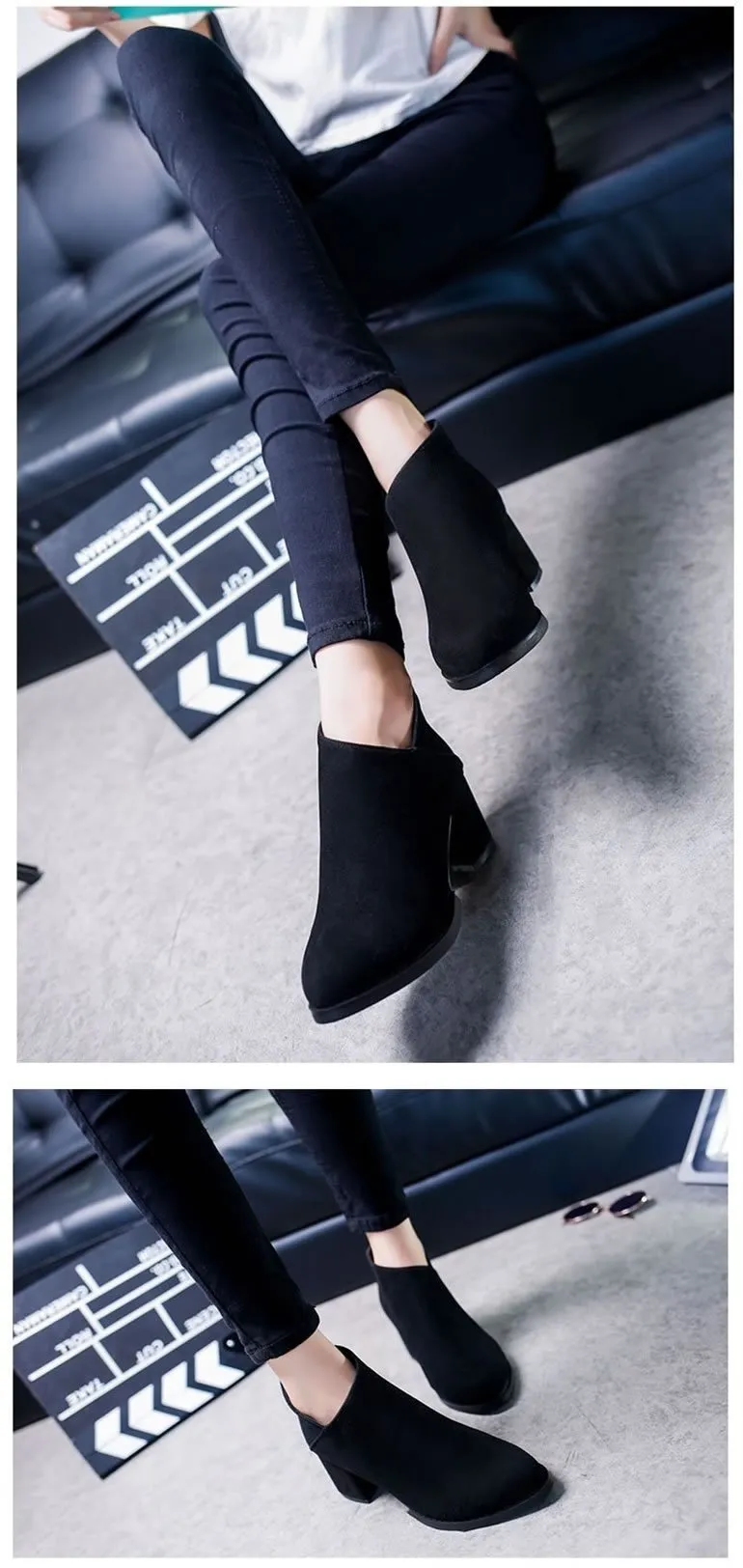Women s Scrub Thick With Pointed Toe Boots