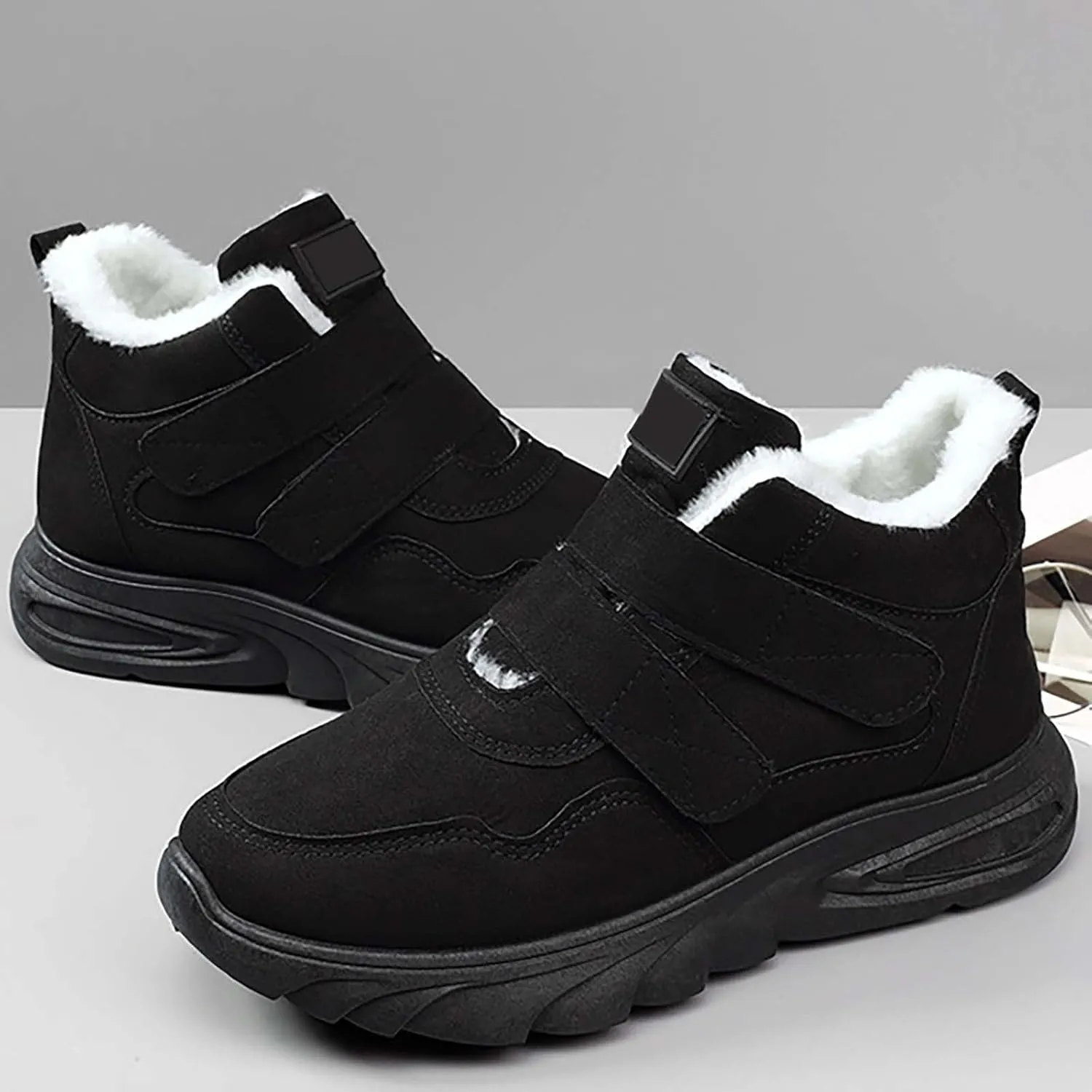 Women Snow Ankle Boots Mid Calf Boots for Women Plush Lined Walking Shoes Non Slip Runing Shoes Winter Boots